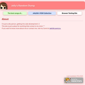 Jelly&#39;s Random Dump My website 2024 - 2025
